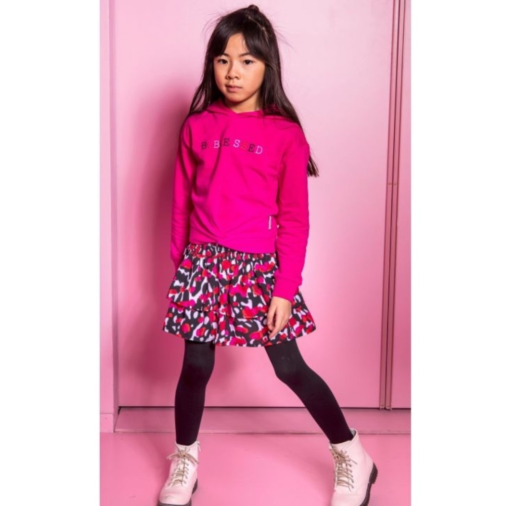 B.nosy - Fuchsia Sweatshirt and Voile Skirt Set